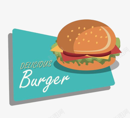卡通家人吃饭汉堡招牌标识图标图标