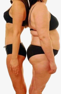 瘦子肥胖对比的女士高清图片