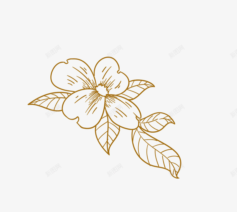 美丽桃花素描简笔画png免抠素材_88icon https://88icon.com 叶子 桃花 桃花简笔 简笔画 美丽的 花朵 花瓣 装饰