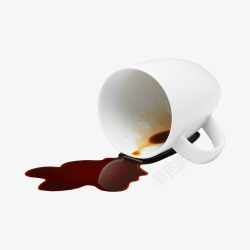咖啡倒出杯子素材