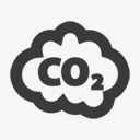 CO2有限公司简单的绿色图标图标
