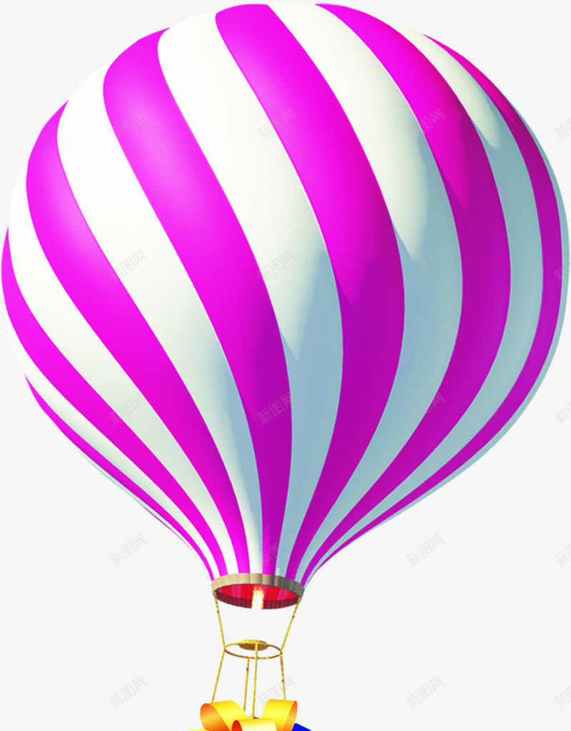 圆形紫色条纹热气球创意png免抠素材_88icon https://88icon.com 创意 圆形 条纹 热气球 紫色