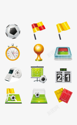 计时表足球比赛主题图标记分牌高清图片