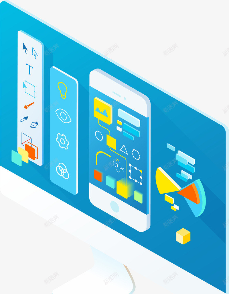 25D科技立体商务插画矢量图ai免抠素材_88icon https://88icon.com 25D矢量商务插画 25D金融行业 数据 科技插画 科技立体插画 金融符号 矢量图