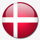 丹麦国旗国圆形世界旗图标图标