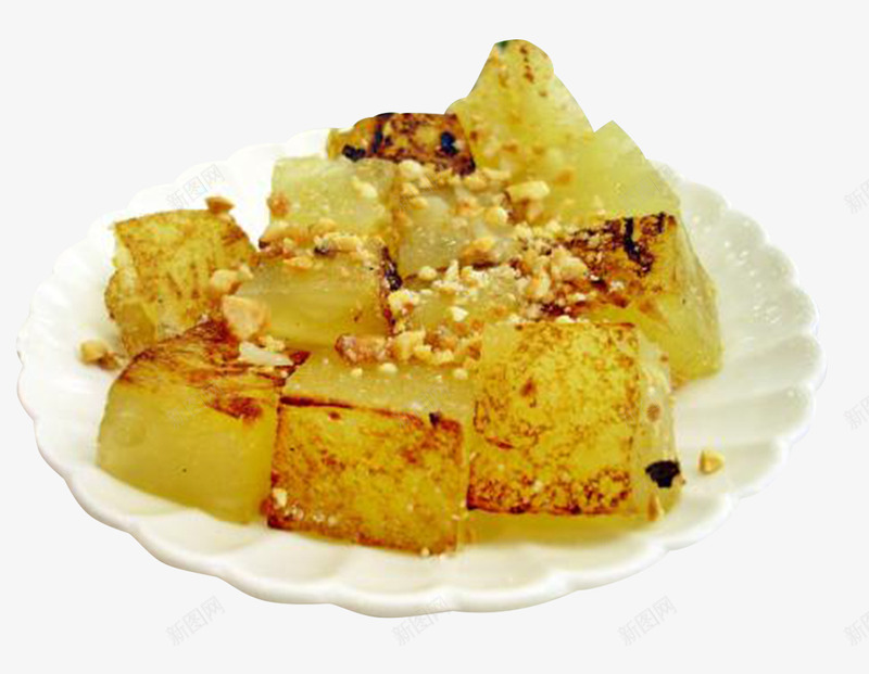 香软的广式香煎马蹄糕png免抠素材_88icon https://88icon.com 名吃 地方特色 广式早点 美食 花生碎 香煎马蹄糕 香软 马蹄糕