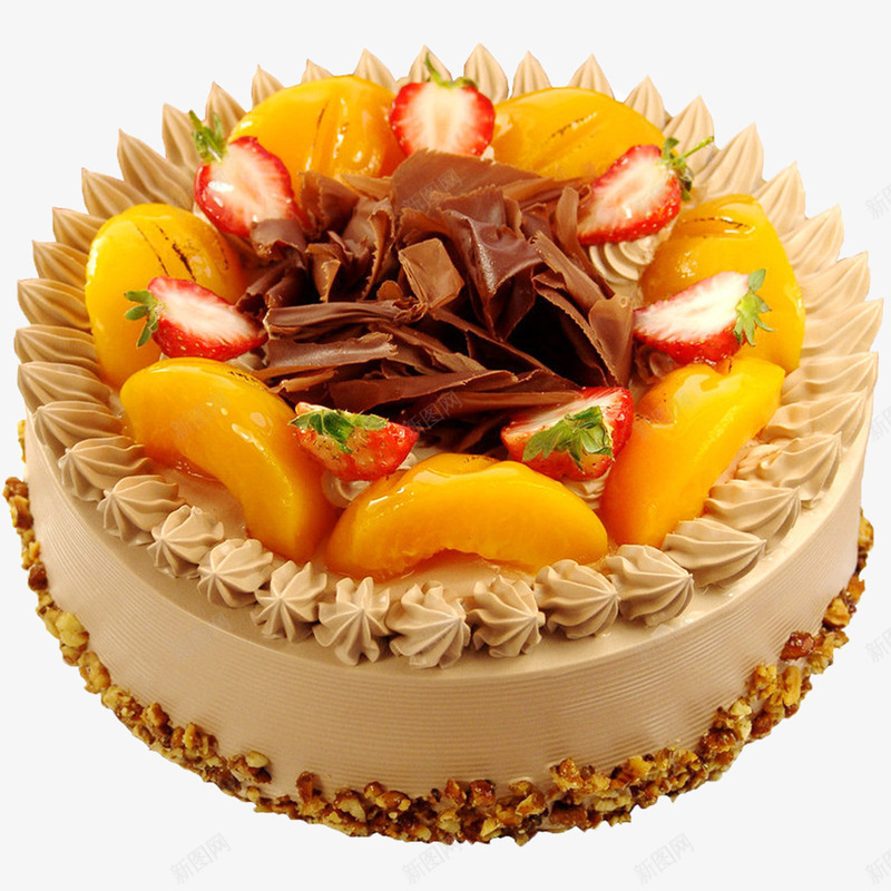 水果奶油蛋糕png免抠素材_88icon https://88icon.com 有巧克力 水果 蛋糕