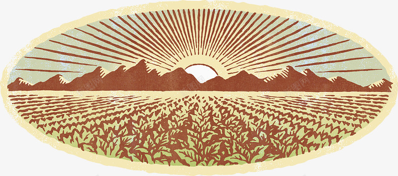 种植业农地插画图标图标