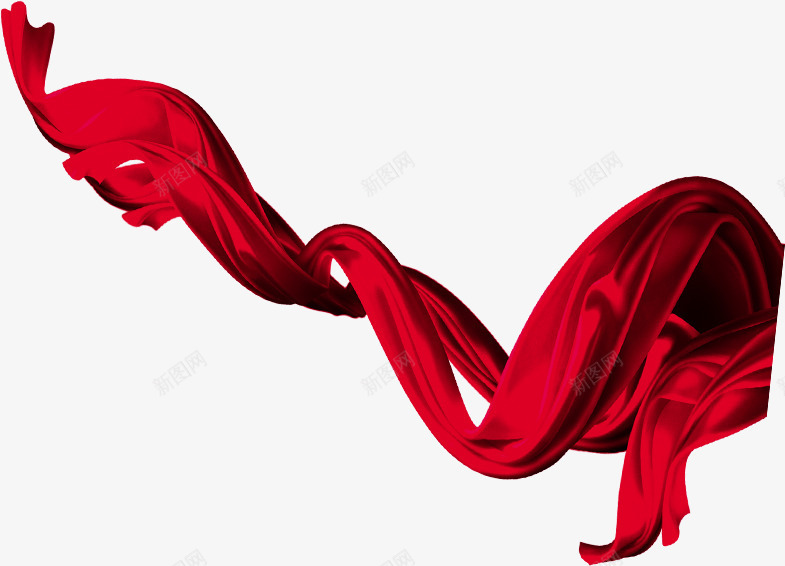 红色丝绸漂浮效果png免抠素材_88icon https://88icon.com 丝绸 效果 漂浮 红色 设计