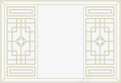 古代窗子开窗装饰复古窗棂矢量图高清图片