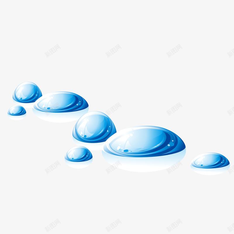 蓝色环保装饰水滴png免抠素材_88icon https://88icon.com 卡通水滴 环保 背景装饰 节水 蓝色水滴