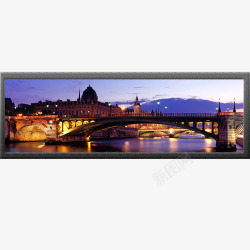 珠港澳大桥相框实物风景图素材