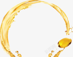 油类黄色创意油类精华合成高清图片
