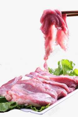 火锅菜品素材手切鲜羊肉手高清图片