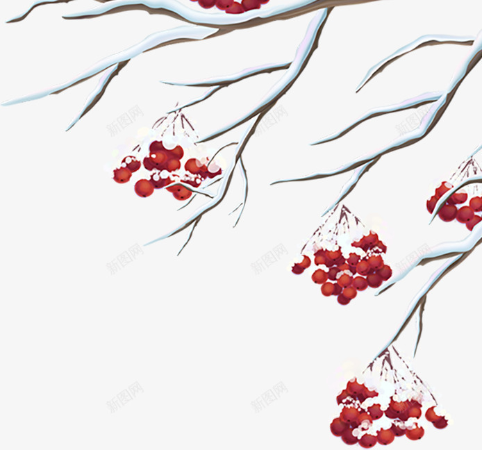 白色冬季积雪树枝png免抠素材_88icon https://88icon.com 冬天 冬季 枝条 白色树枝 花枝植物 装饰图案