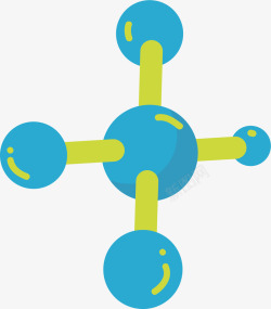 蓝色高分子示意图矢量图素材
