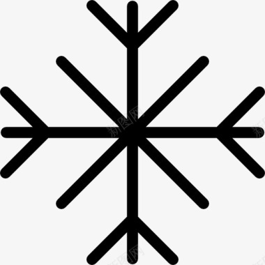 冬天松树Snowflake图标图标