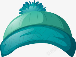 寒冷冬季绿色帽子素材