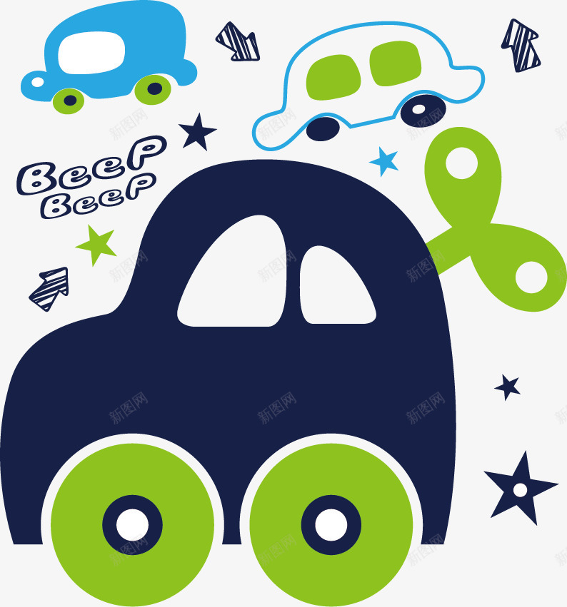 卡通汽车矢量图ai免抠素材_88icon https://88icon.com 儿童卡通 卡通 印花矢量图 汽车 男童服装 童装图案 童装设计 矢量图