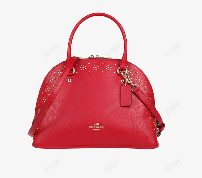 Coach寇弛红色贝壳女包png免抠素材_88icon https://88icon.com Coach 女包 寇弛 手袋 紫色包包 红色贝壳