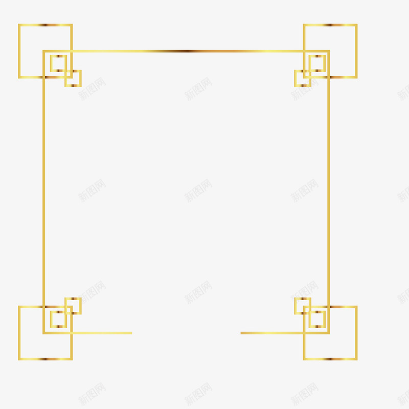 中国风金色门窗边框纹理矢量图ai免抠素材_88icon https://88icon.com 中国风 古风 效果 装饰 边框 门窗 矢量图