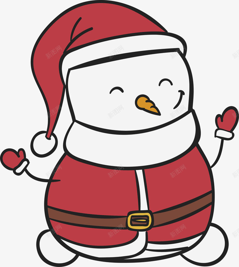穿圣诞衣服的雪人矢量图ai免抠素材_88icon https://88icon.com 冬天来了 圣诞节 圣诞衣服 圣诞雪人 矢量png 红色雪人 矢量图