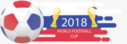 彩色足球世界杯海报矢量图素材