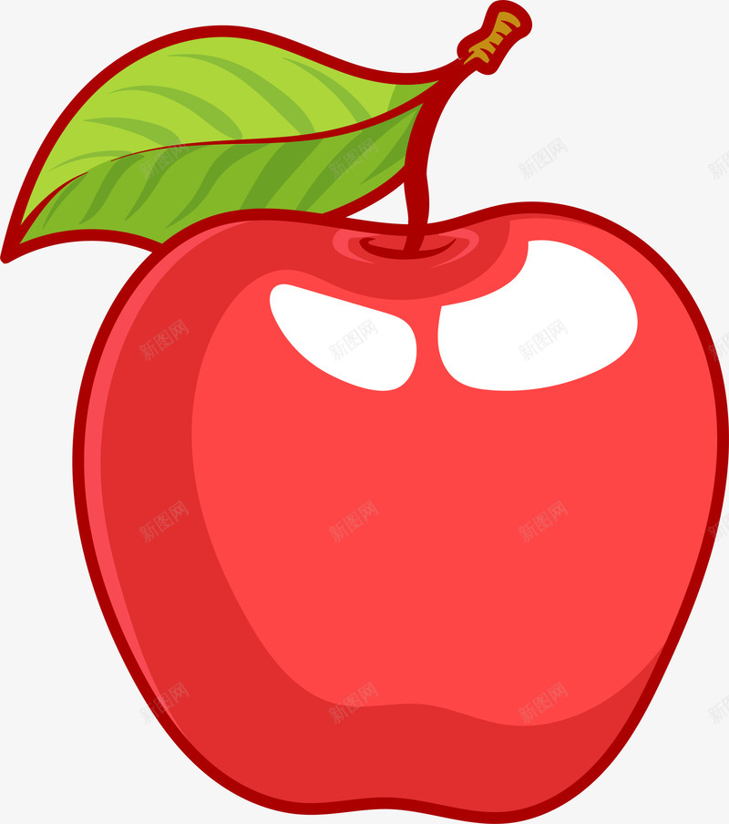 红色卡通苹果png免抠素材_88icon https://88icon.com 卡通苹果 果实 水果 红色苹果 装饰图案 酸甜苹果