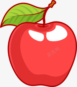 酸甜的红色卡通苹果高清图片