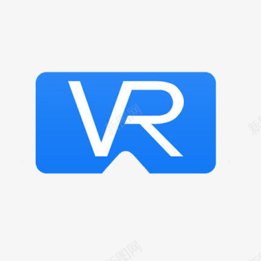 蓝色的VR图标蓝色虚拟现实图标