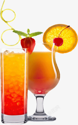 果汁冰块清新风格的水果汁饮品高清图片