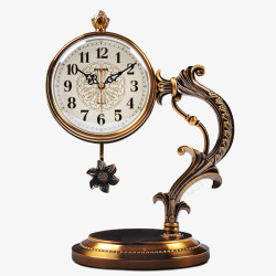 坐钟装饰品欧式复古时钟高清图片