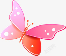 粉色水彩淡雅蝴蝶素材