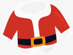 红色的圣诞老人衣服矢量图素材
