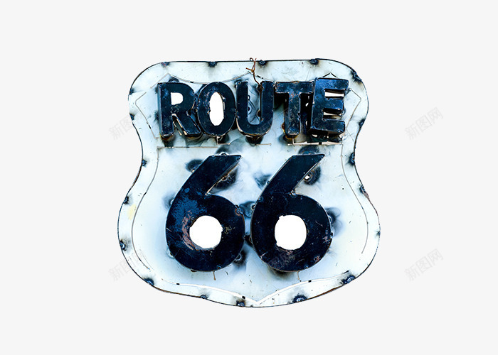 美国66号公路psd免抠素材_88icon https://88icon.com 拍摄 招牌 越野公路 霓虹PSD 霓虹灯