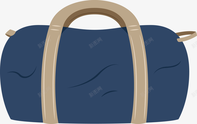 蓝色卡通手提包png免抠素材_88icon https://88icon.com 包 包包 卡通包 女包 提包 矢量女包 箱包 箱包皮具 背包 蓝色手提包