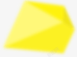 黄色菱形多边形几何体素材