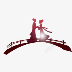 七夕牛郎织女素材