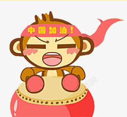 里约奥运会为中国加油的卡通猴子素材