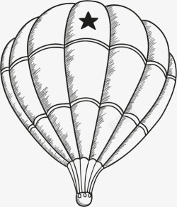 探险气球气球素描高清图片