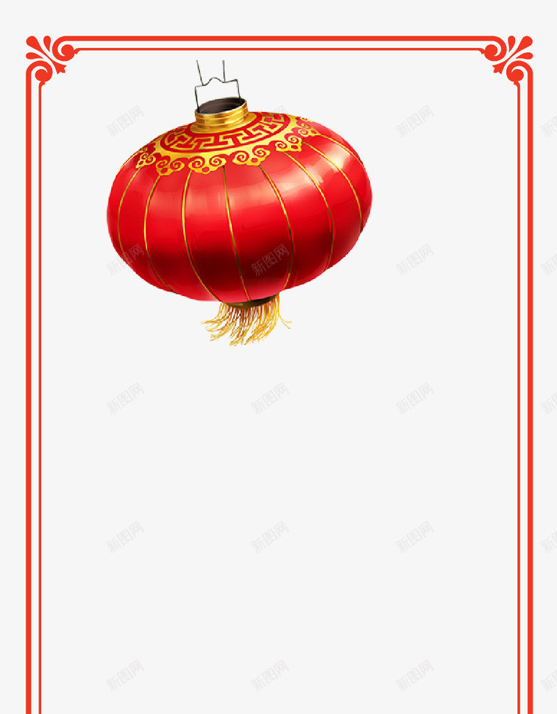 大红灯笼喜庆年货边框png免抠素材_88icon https://88icon.com 喜庆 年货 年货节框 灯笼 边框