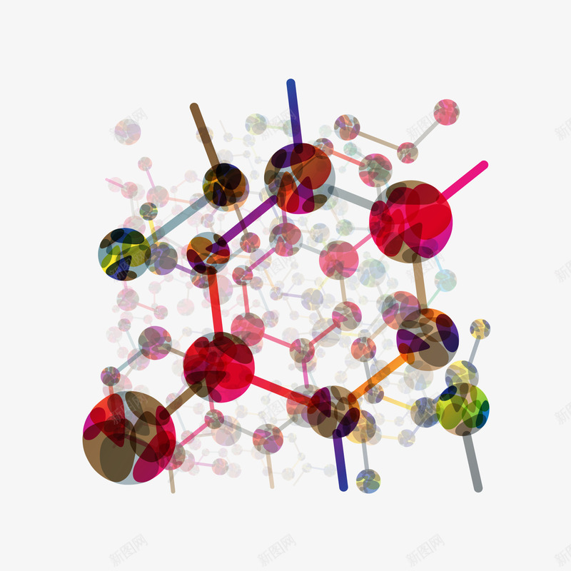生物分子矢量图ai免抠素材_88icon https://88icon.com 医疗卫生素材 生物分子素材 生物科技 矢量图