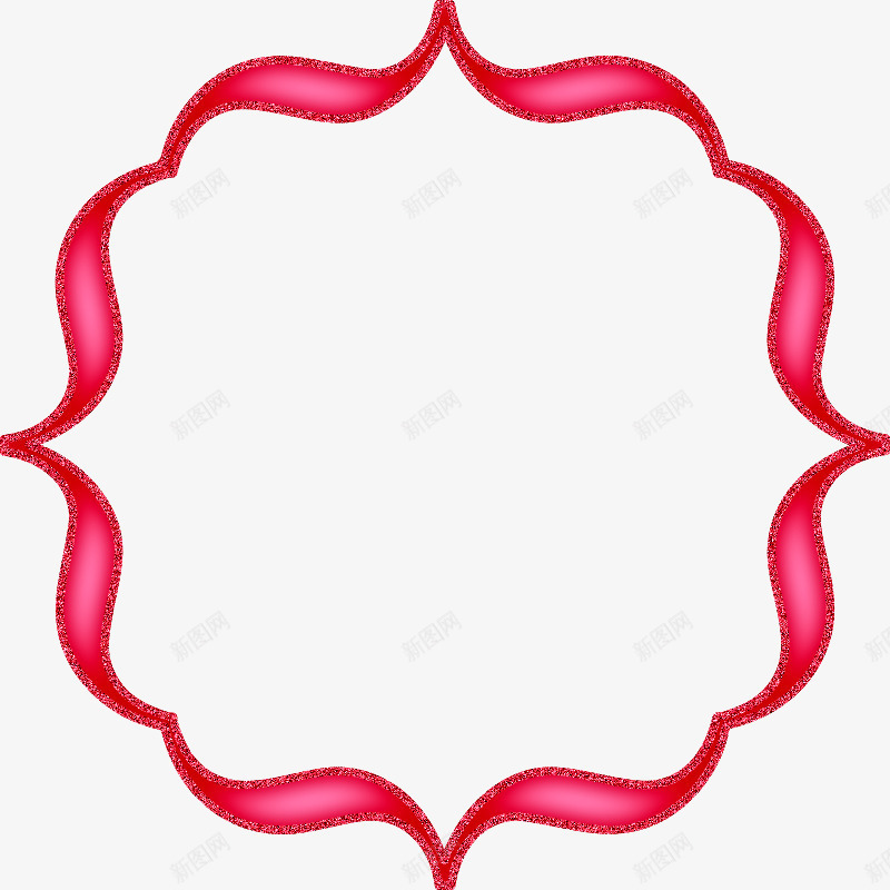 卡通手绘边框纹理png免抠素材_88icon https://88icon.com 彩带 红色 红色装饰 边角