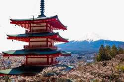 富士山景区日本富士山景点高清图片