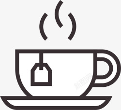 矢量热茶免抠PNG茶杯茶袋标矢量图图标高清图片