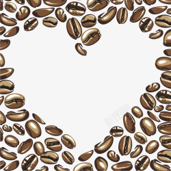 爱心咖啡豆底纹矢量图素材