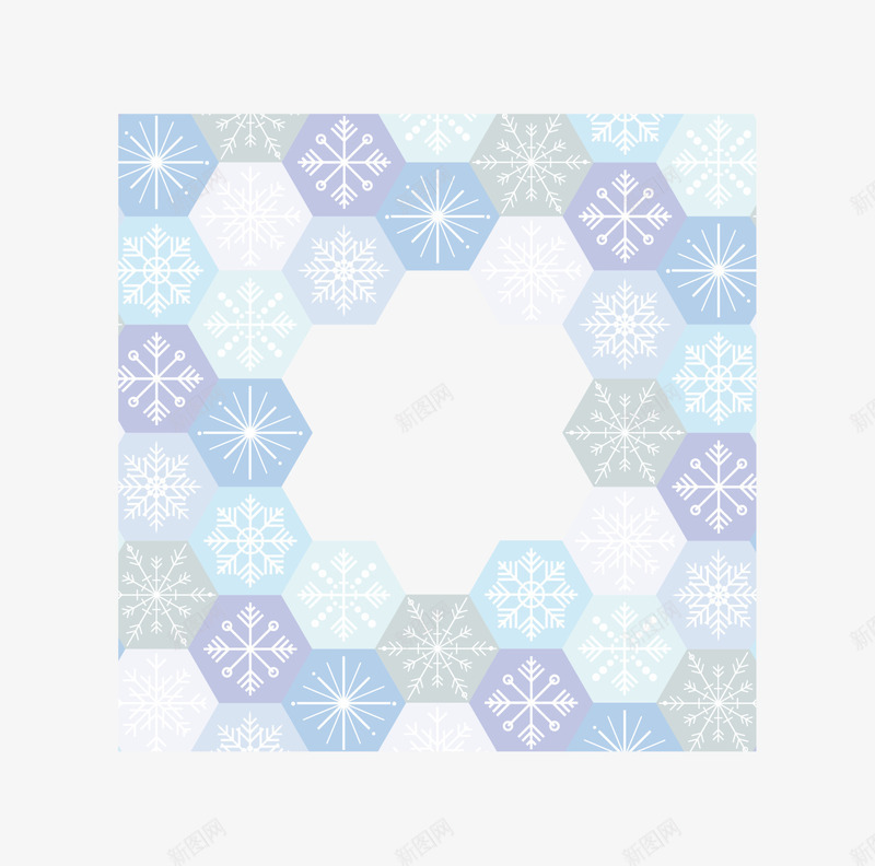 拼接雪花框架png免抠素材_88icon https://88icon.com 冬天 冬季 拼接雪花 落雪 边框纹理 雪花框架 雪花片