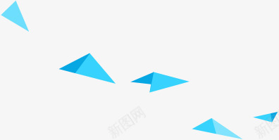 蓝色三角形几何装饰png免抠素材_88icon https://88icon.com 三角形 几何 蓝色 装饰