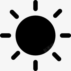 大杯固体黑色的太阳象征图标高清图片