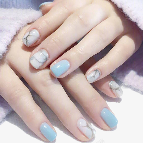 美甲广告png免抠素材_88icon https://88icon.com 夏季美甲 手指 指上芭蕾 时尚 美甲广告 蓝色系美甲 设计 颜色搭配